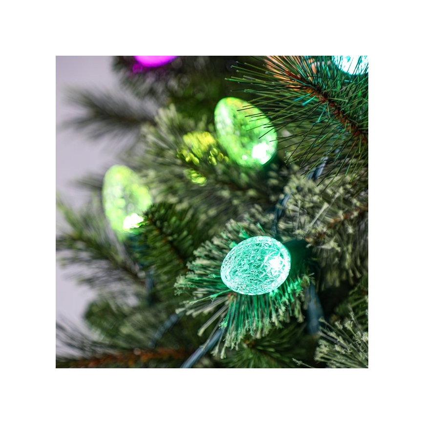 Twinkly - LED RGB Himmennettävä ulko Jouluketju FACETED 80xLED 26,5 m IP44 Wi-Fi