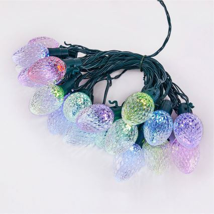 Twinkly - LED RGB Himmennettävä ulko Jouluketju FACETED 80xLED 26,5 m IP44 Wi-Fi