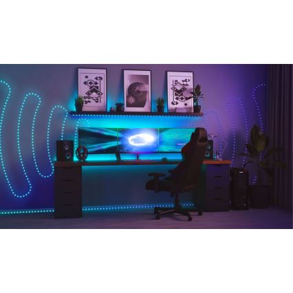 Twinkly - LED RGB Ulkotila himmennettävä nauha DOTS 200xLED 10 m IP44 WiFi