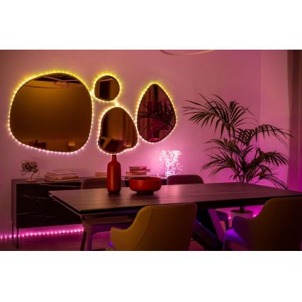 Twinkly - LED RGB Ulkotila himmennettävä nauha DOTS 200xLED 10 m IP44 WiFi