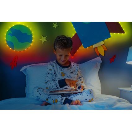 Twinkly - LED RGB Ulkotila himmennettävä nauha DOTS 200xLED 10 m IP44 WiFi