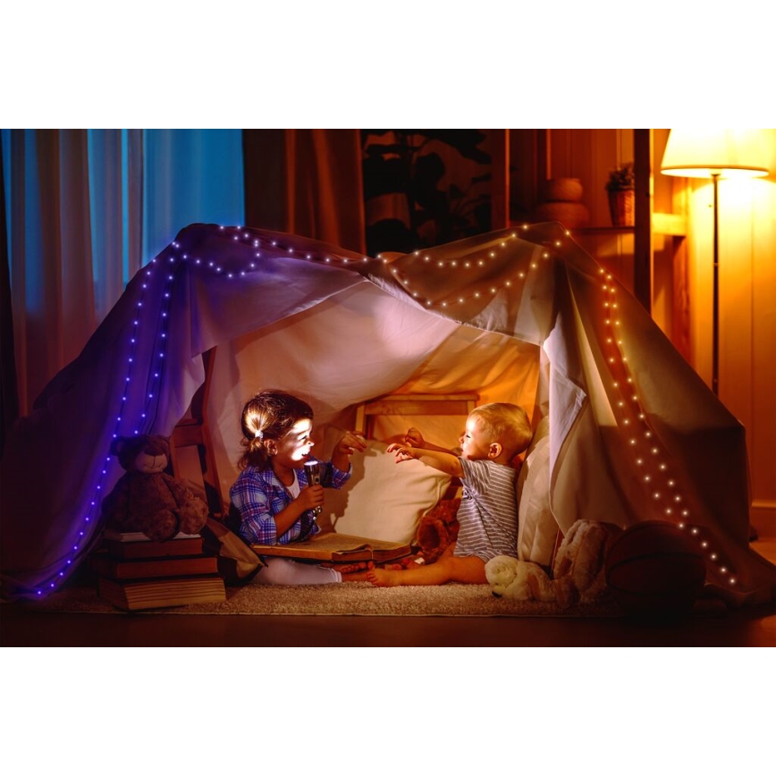 Twinkly - LED RGB Ulkotila himmennettävä nauha DOTS 200xLED 10 m IP44 WiFi