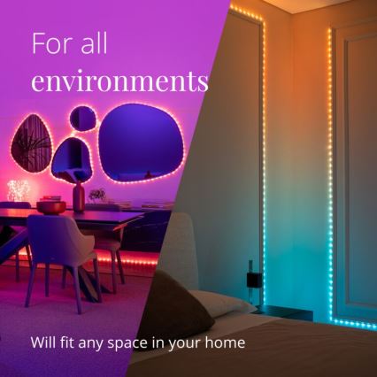 Twinkly - LED RGB Ulkotila himmennettävä nauha DOTS 200xLED 10 m IP44 WiFi