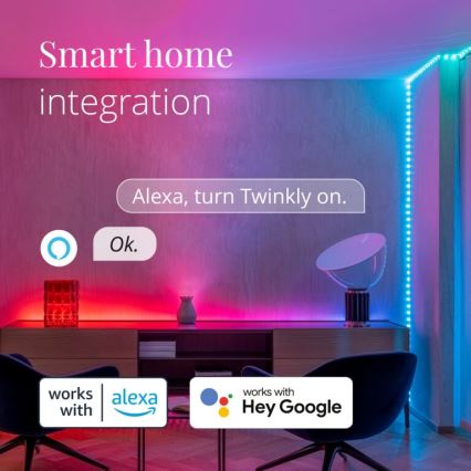 Twinkly - LED RGB Ulkotila himmennettävä nauha DOTS 200xLED 10 m IP44 Wi-Fi