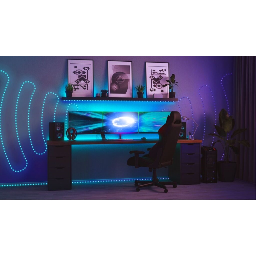 Twinkly - LED RGB Ulkotila himmennettävä nauha DOTS 400xLED 20 m IP44 Wi-Fi