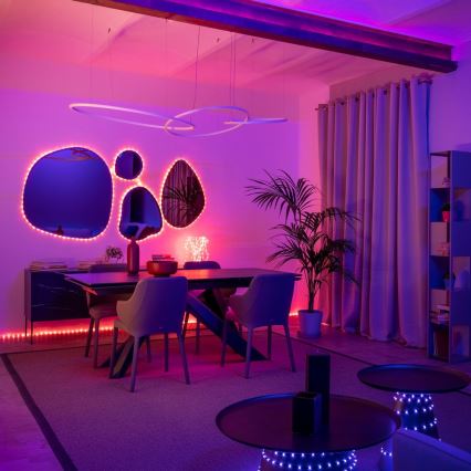 Twinkly - LED RGB Ulkotila himmennettävä nauha DOTS 400xLED 20 m IP44 Wi-Fi