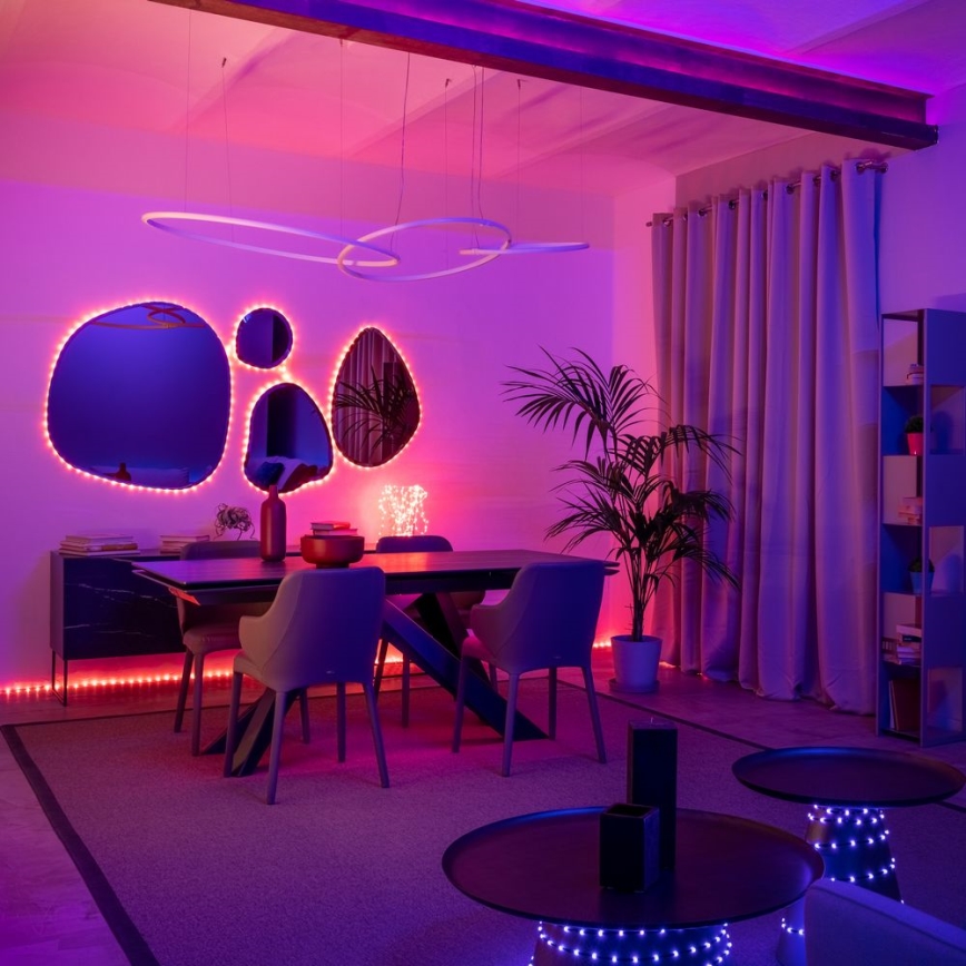 Twinkly - LED RGB Ulkotila himmennettävä nauha DOTS 400xLED 20 m IP44 Wi-Fi