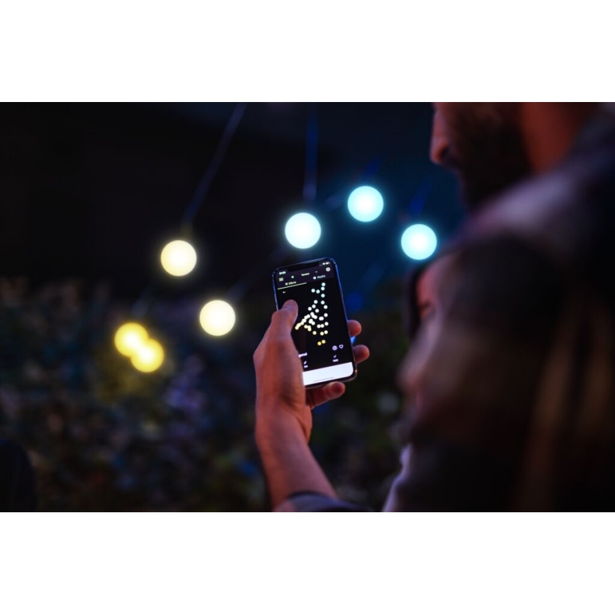 Twinkly - LED Himmennettävä ulko koristeellinen ketju FESTOON 20xLED 14m IP44 Wi-Fi