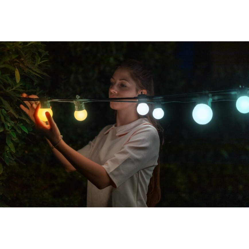 Twinkly - LED Himmennettävä ulko koristeellinen ketju FESTOON 20xLED 14m IP44 Wi-Fi