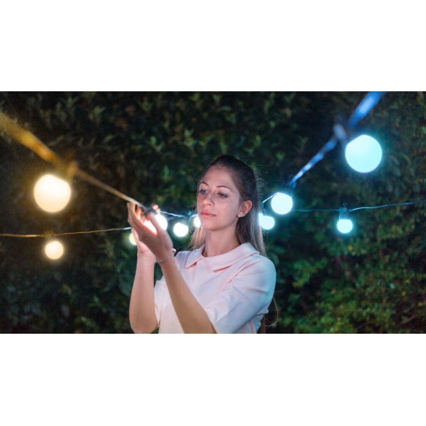 Twinkly - LED Himmennettävä ulko koristeellinen ketju FESTOON 20xLED 14m IP44 Wi-Fi