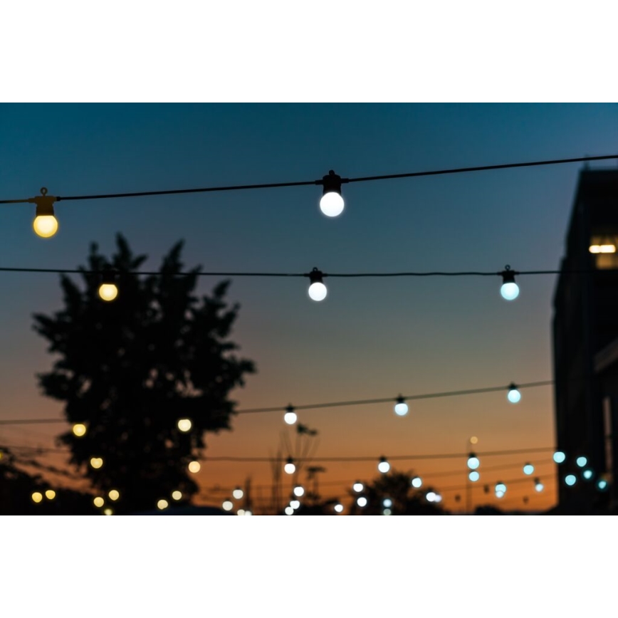 Twinkly - LED Himmennettävä ulko koristeellinen ketju FESTOON 20xLED 14m IP44 Wi-Fi