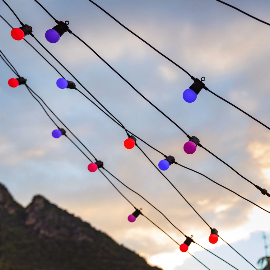 Twinkly - LED RGB Himmennettävä ulko koristeellinen ketju FESTOON 20xLED 14m IP44 Wi-Fi