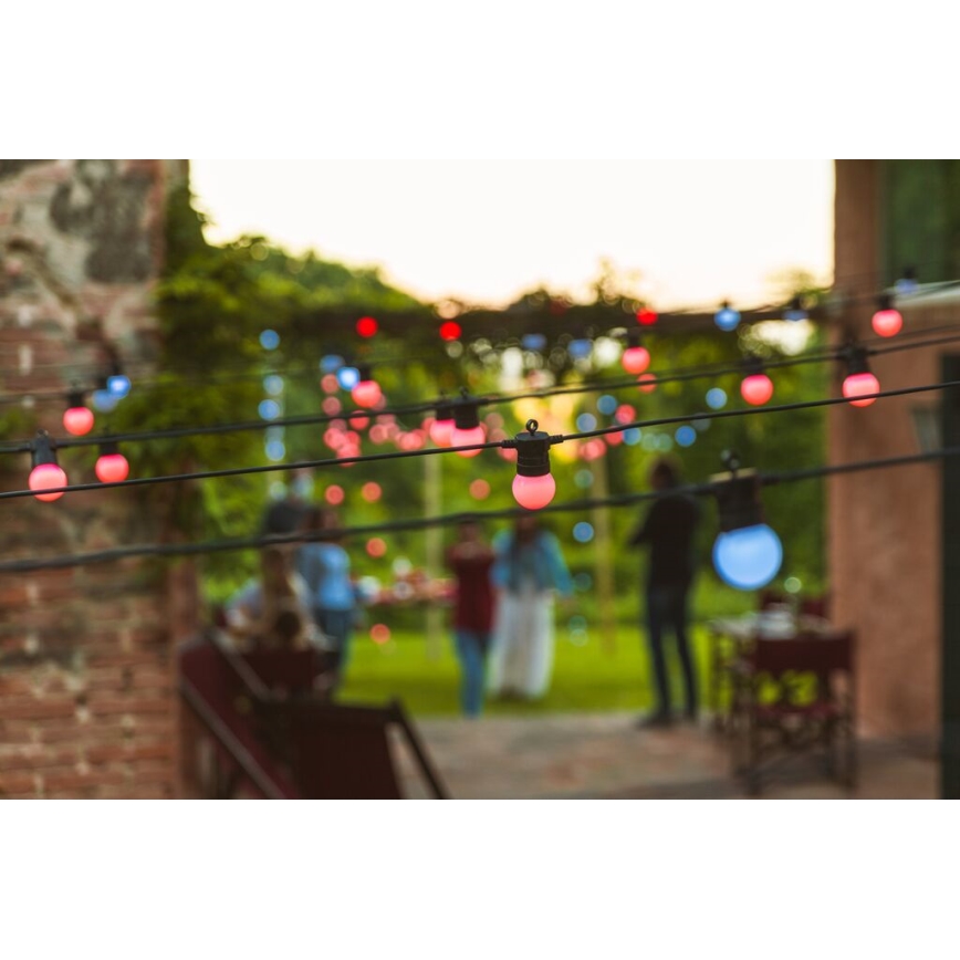 Twinkly - LED RGB Himmennettävä ulko koristeellinen ketju FESTOON 20xLED 14m IP44 Wi-Fi