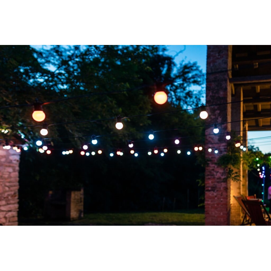 Twinkly - LED RGB Himmennettävä ulko koristeellinen ketju FESTOON 20xLED 14m IP44 Wi-Fi