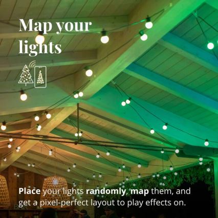 Twinkly - LED RGB Himmennettävä ulko koristeellinen ketju FESTOON 20xLED 14m IP44 Wi-Fi