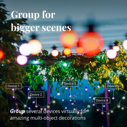 Twinkly - LED RGB Himmennettävä ulko koristeellinen ketju FESTOON 20xLED 14m IP44 Wi-Fi