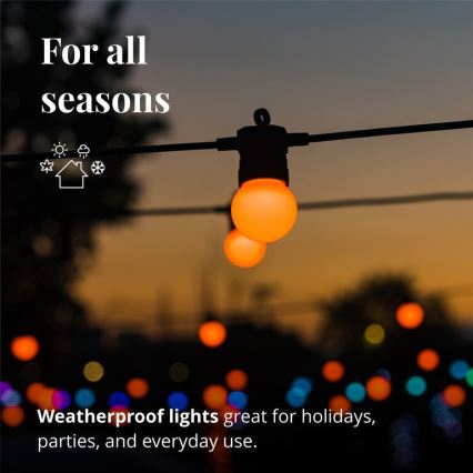 Twinkly - LED RGB Himmennettävä ulko koristeellinen ketju FESTOON 20xLED 14m IP44 Wi-Fi