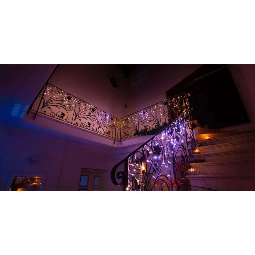 Twinkly - LED Himmennettävä ulko Valoverho ICICLE 190xLED 11,5m IP44 Wi-Fi