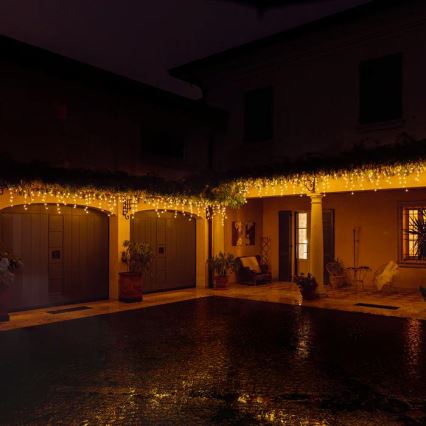 Twinkly - LED Himmennettävä ulko Valoverho ICICLE 190xLED 11,5m IP44 Wi-Fi