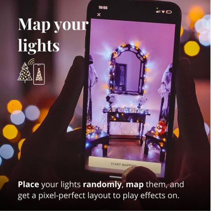 Twinkly - LED Himmennettävä ulko Valoverho ICICLE 190xLED 11,5m IP44 Wi-Fi