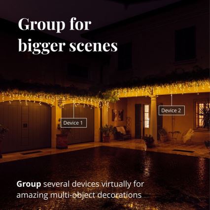 Twinkly - LED Himmennettävä ulko Valoverho ICICLE 190xLED 11,5m IP44 Wi-Fi