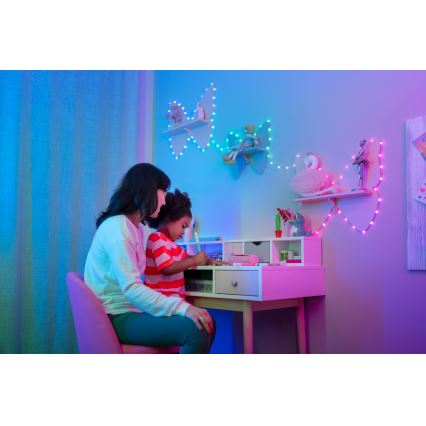Twinkly - LED RGB Himmennettävä Jouluketju CANDIES 100xLED 8 m USB Wi-Fi