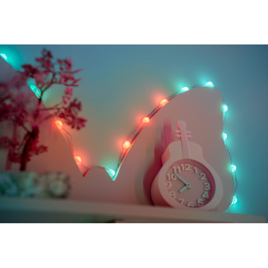 Twinkly - LED RGB Himmennettävä Jouluketju CANDIES 200xLED 14 m USB Wi-Fi