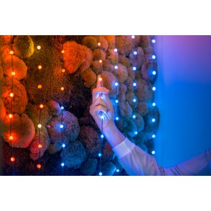 Twinkly TWKP100RGB-G - LED RGB Himmennettävä jouluverho LED 8 m USB Wi-Fi