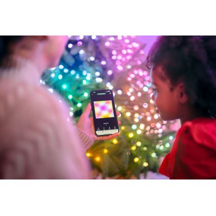 Twinkly TWKP100RGB-G - LED RGB Himmennettävä jouluverho LED 8 m USB Wi-Fi