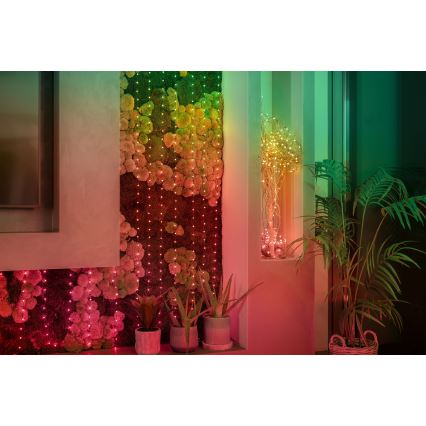 Twinkly TWKP100RGB-G - LED RGB Himmennettävä jouluverho LED 8 m USB Wi-Fi