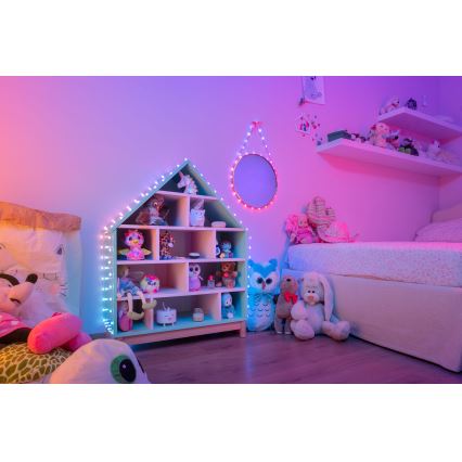 Twinkly - LED RGB Himmennettävä Jouluketju CANDIES 100xLED 8 m USB Wi-Fi