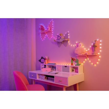 Twinkly - LED RGB Himmennettävä Jouluketju CANDIES 100xLED 8 m USB Wi-Fi