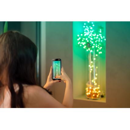 Twinkly - LED RGB Himmennettävä Jouluketju CANDIES 200xLED 14 m USB Wi-Fi