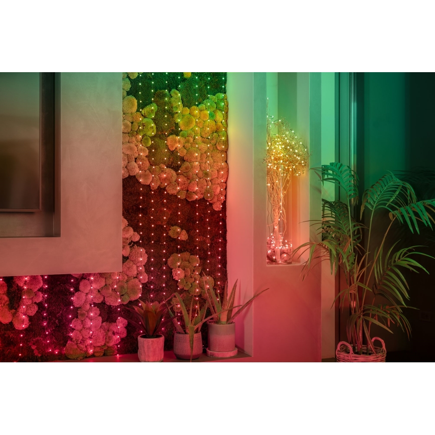 Twinkly - LED RGB Himmennettävä Jouluketju CANDIES 200xLED 14 m USB Wi-Fi