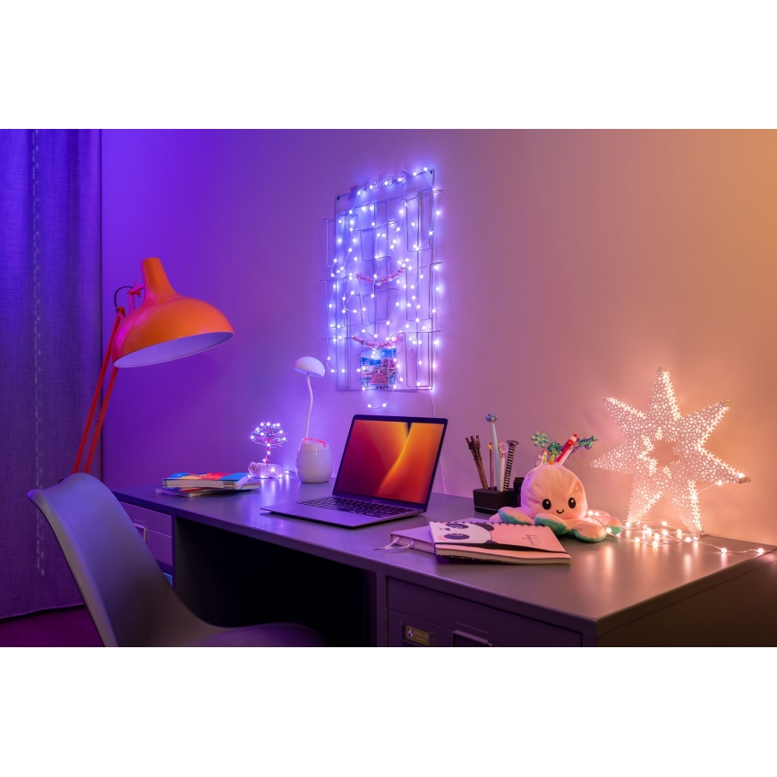 Twinkly - LED RGB Himmennettävä Jouluketju CANDIES 200xLED 14 m USB Wi-Fi