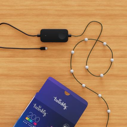 Twinkly - LED RGB Himmennettävä Jouluketju CANDIES 200xLED 14 m USB Wi-Fi