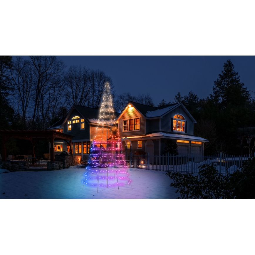Twinkly - LED RGBW himmennettävä ulkokäyttöinen joulukuusi LIGHT TREE 1000xLED 6 m IP44 Wi-Fi