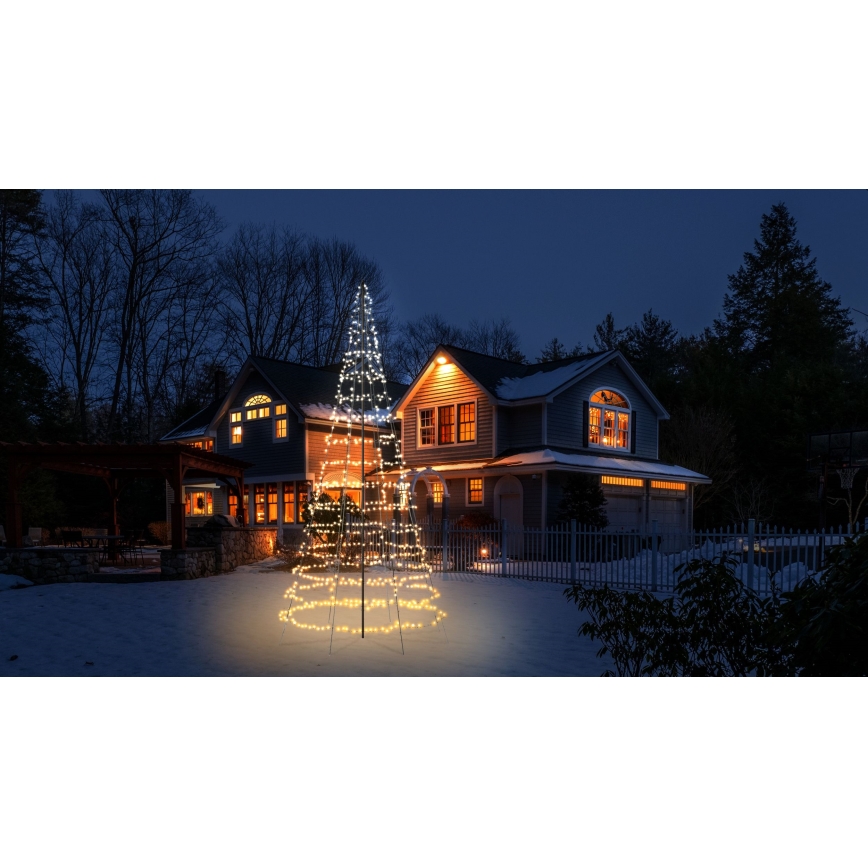 Twinkly - LED RGBW himmennettävä ulkokäyttöinen joulukuusi LIGHT TREE 1000xLED 6 m IP44 Wi-Fi