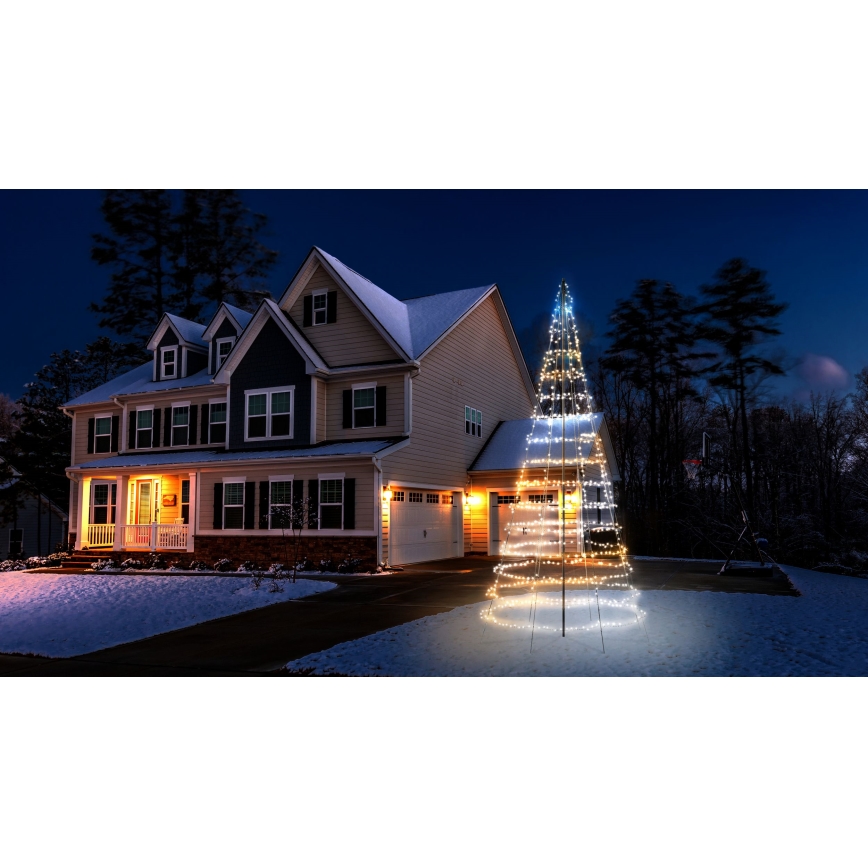 Twinkly - LED RGBW himmennettävä ulkokäyttöinen joulukuusi LIGHT TREE 1000xLED 6 m IP44 Wi-Fi