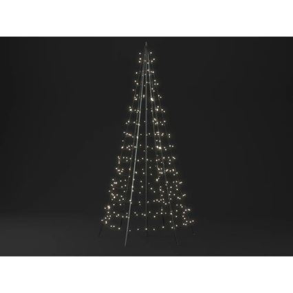 Twinkly - LED RGBW himmennettävä ulkokäyttöön tarkoitettu joulukuusi LIGHT TREE 300xLED 2m IP44 Wi-Fi