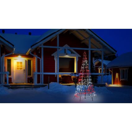 Twinkly - LED RGBW himmennettävä ulkokäyttöön tarkoitettu joulukuusi LIGHT TREE 300xLED 2m IP44 Wi-Fi