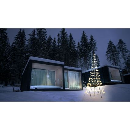 Twinkly - LED RGBW himmennettävä ulkokäyttöön tarkoitettu joulukuusi LIGHT TREE 300xLED 2m IP44 Wi-Fi