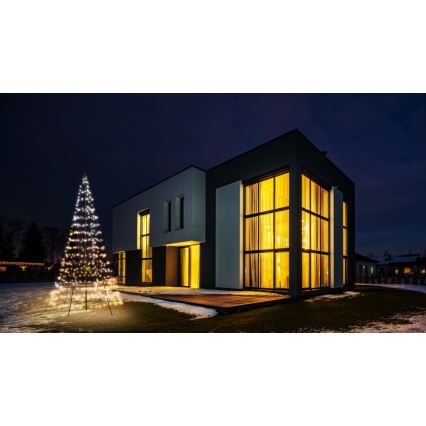 Twinkly - LED RGBW Himmennettävä ulko joulukuusi LIGHT TREE 450xLED 3m IP44 Wi-Fi