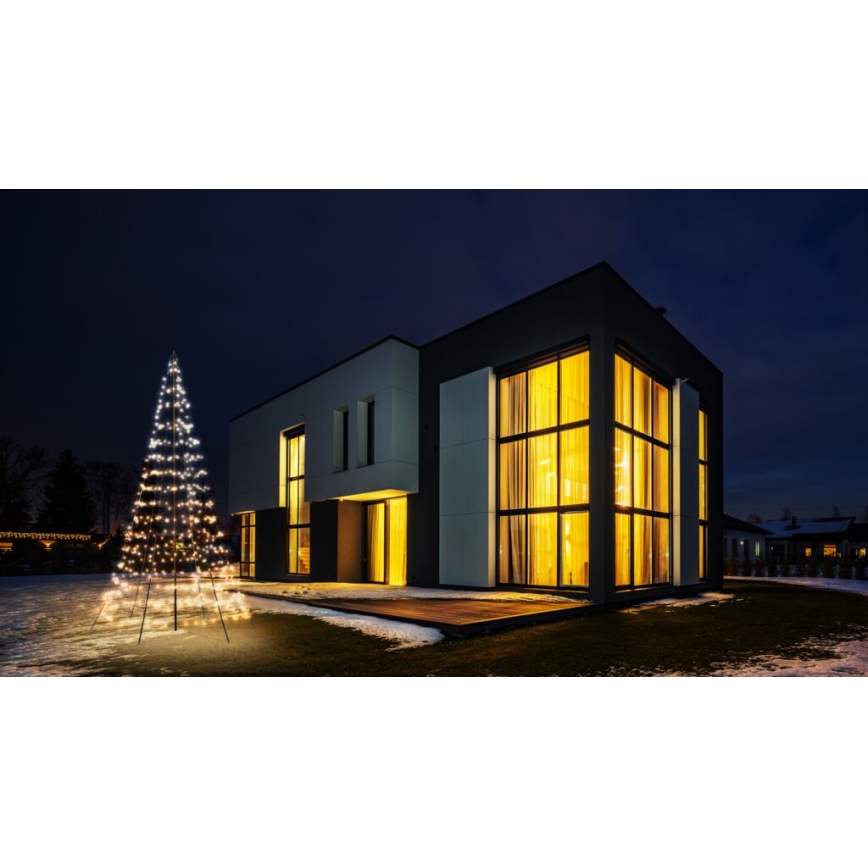 Twinkly - LED RGBW Himmennettävä ulko joulukuusi LIGHT TREE 450xLED 3m IP44 Wi-Fi