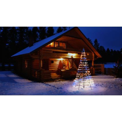 Twinkly - LED RGBW Himmennettävä ulko joulukuusi LIGHT TREE 450xLED 3m IP44 Wi-Fi