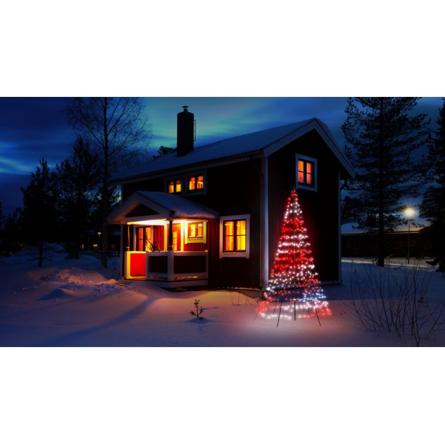 Twinkly - LED RGBW Himmennettävä ulko joulukuusi LIGHT TREE 450xLED 3m IP44 Wi-Fi