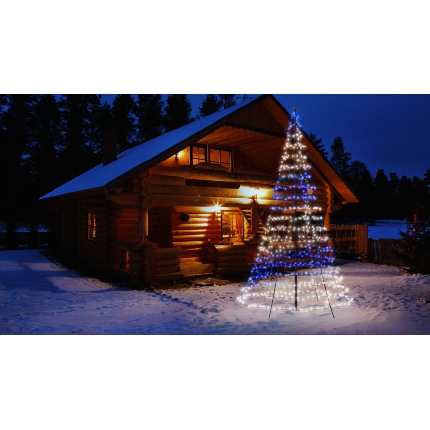 Twinkly - LED RGBW himmennettävä ulkokäyttöön tarkoitettu joulukuusi LIGHT TREE 750xLED 4m IP44 Wi-Fi