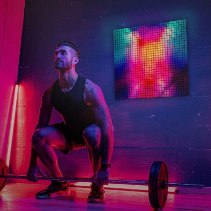 Twinkly - LED RGB Himmennyspaneeli SQUARES 64xLED 16x16 cm Wi-Fi