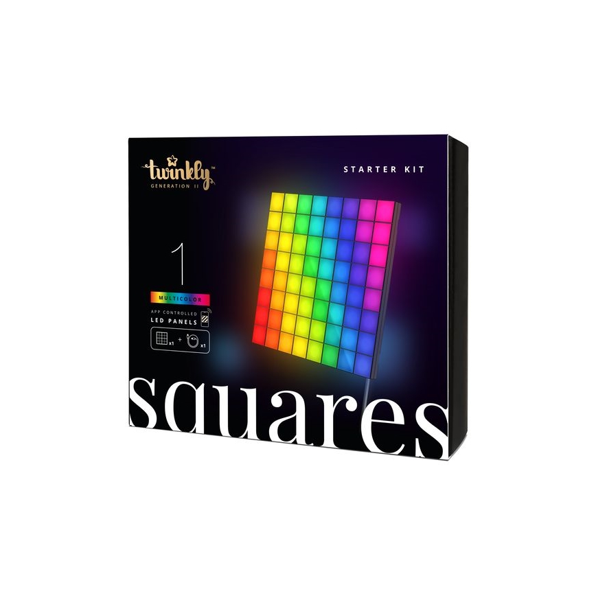 Twinkly - LED RGB Himmennyspaneeli SQUARES 64xLED 16x16 cm Wi-Fi