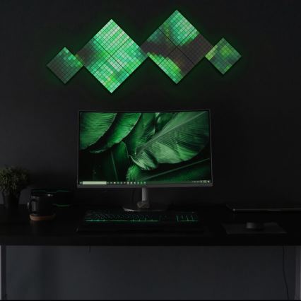 Twinkly - SETTI 6xLED RGB Himmennyspaneeli SQUARES 64xLED 16x16 cm Wi-Fi